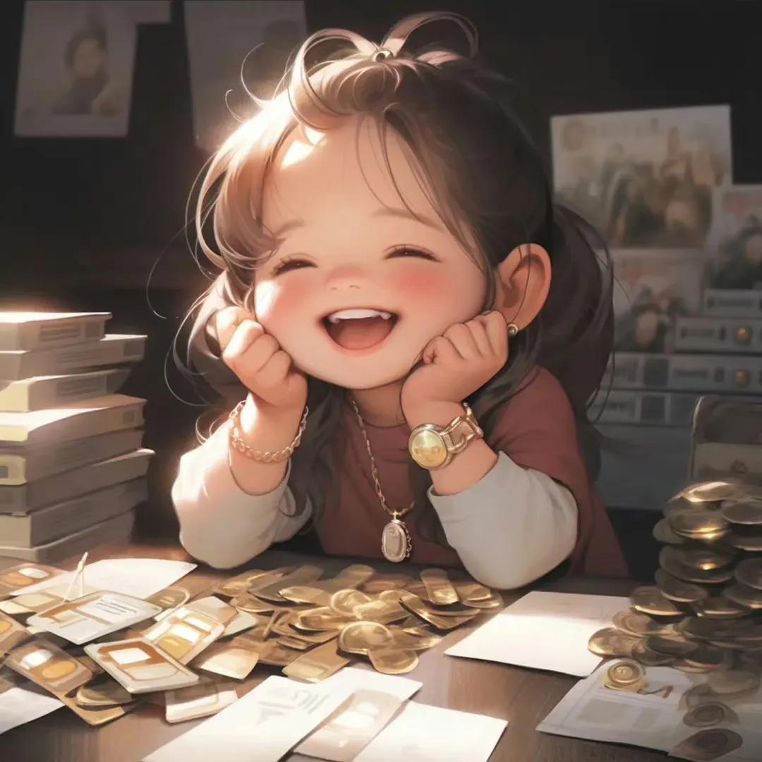 搞钱的小孩头像,搞钱萌娃头像系列
