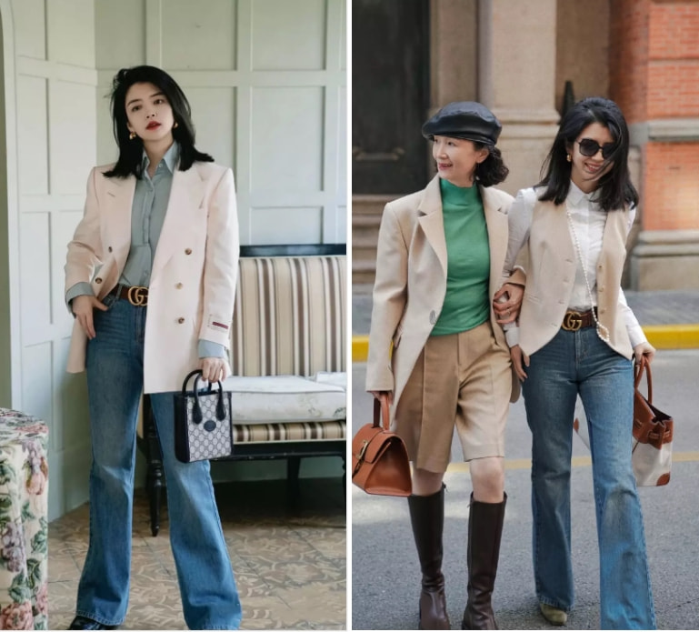 牛仔裤衬衣怎么穿好看,衬衫宽松牛仔裤怎么穿才好看