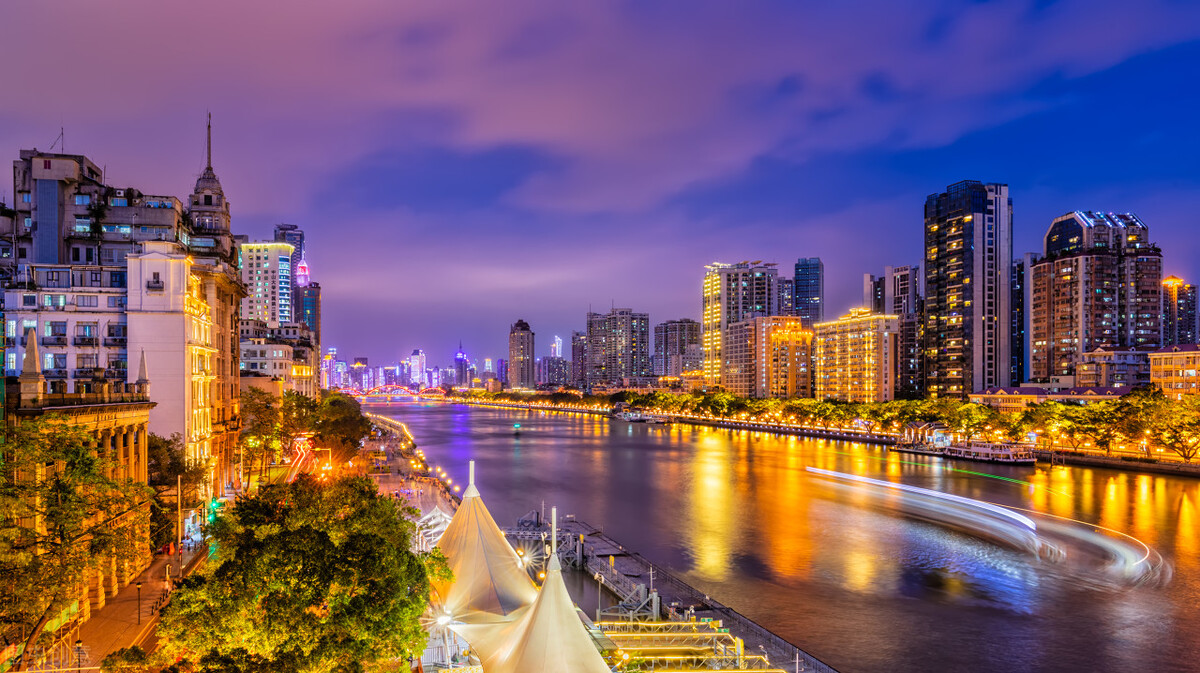 珠江夜游船美图,珠江夜游风景