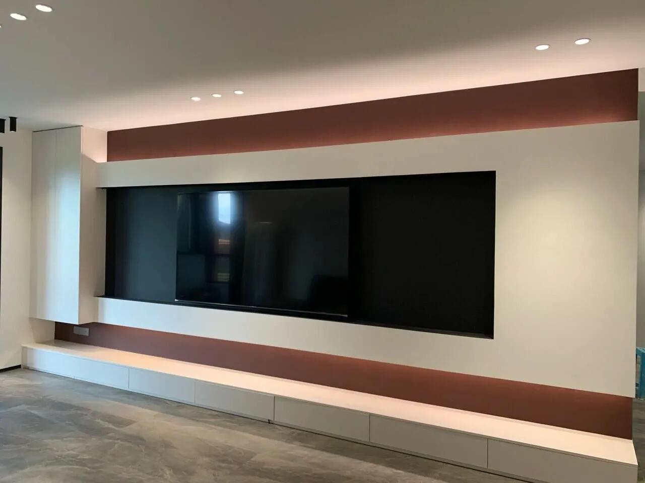 最流行格栅电视背景墙,30款背景墙