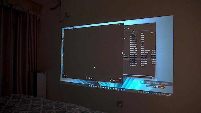 泰捷weboxt1投影200寸效果,泰捷weboxt1s投影仪