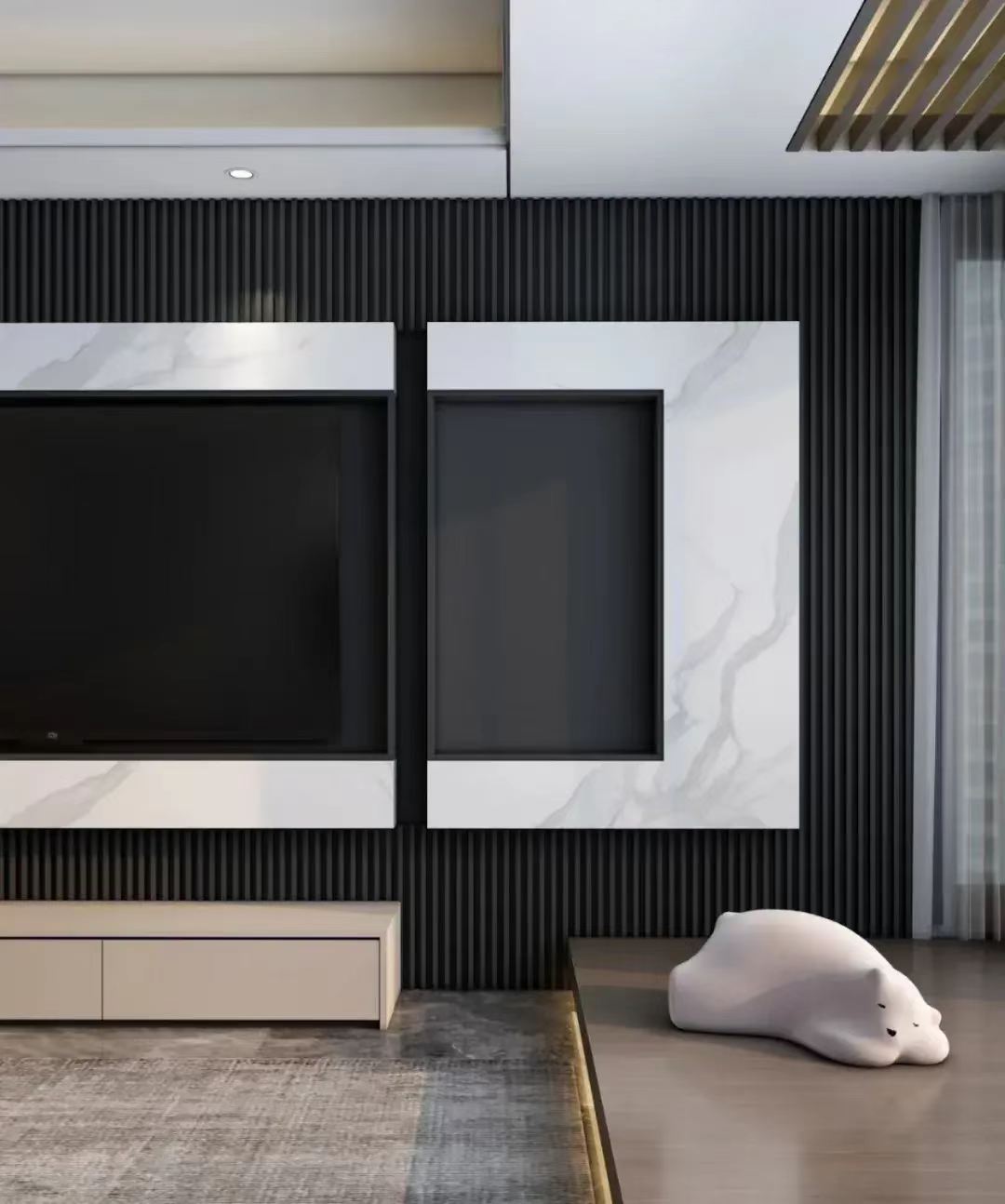 简单大气有设计感的电视柜,30款必看极简电视柜实景