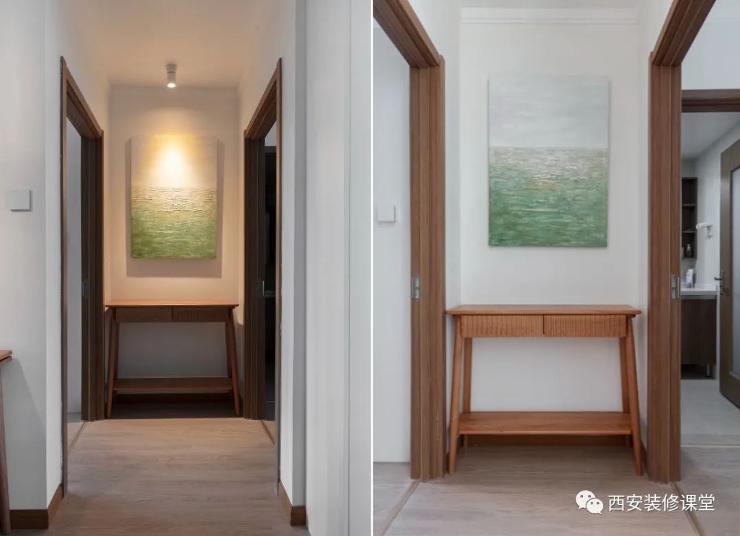 三室二厅简约大白墙原木,135平米大白墙原木风