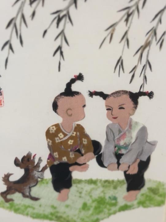 碎布贴画,小碎石头粘贴画