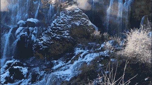 冬日九寨童话世界,九寨沟翠海蓝冰