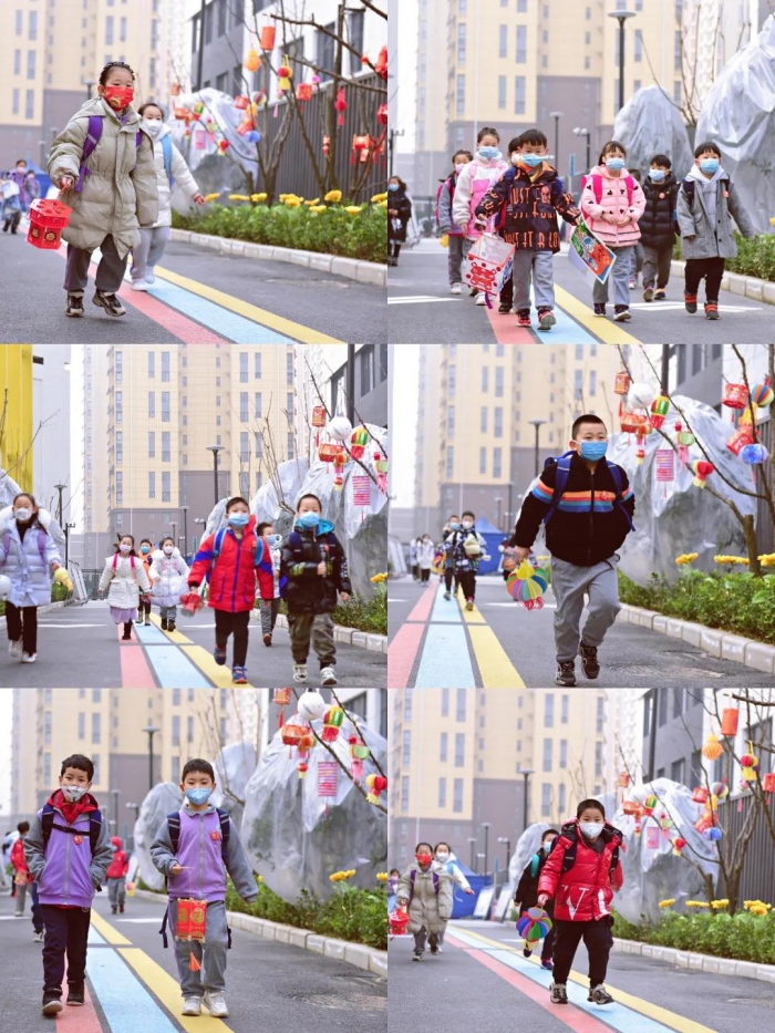 开学第一天西安市雁塔区第六小学自制花灯闹元宵