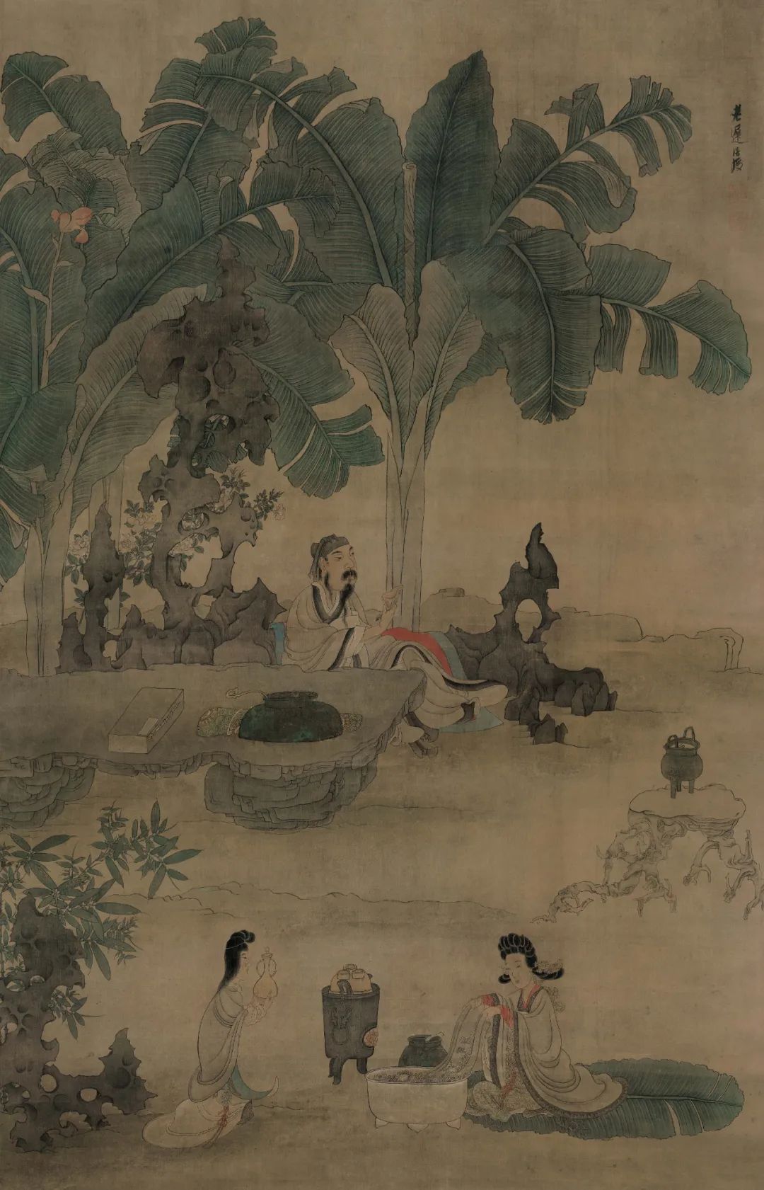 陈洪绶书画长卷作品欣赏,陈洪绶书画印