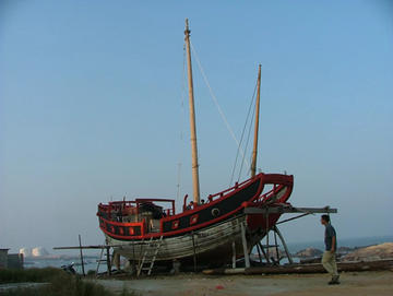 造一艘古帆船,造古船